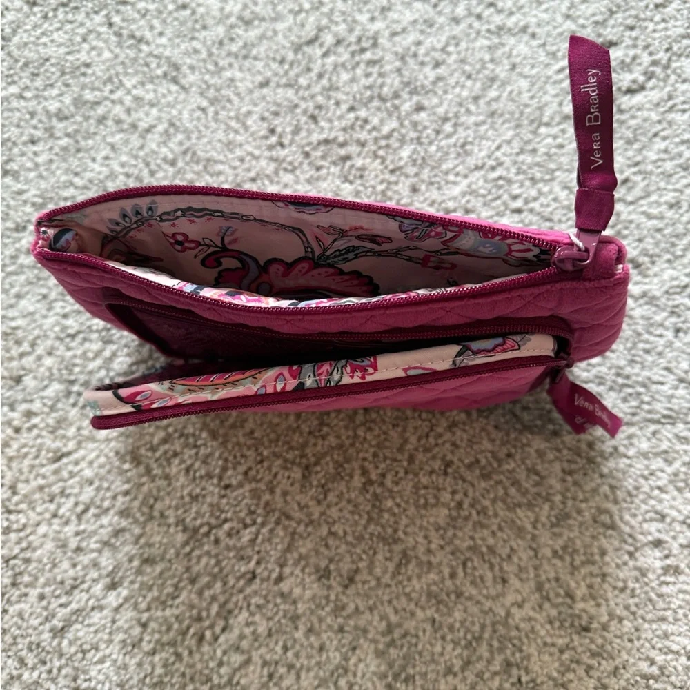 Vera Bradley Quilted Fuchsia Cosmetic Pouch